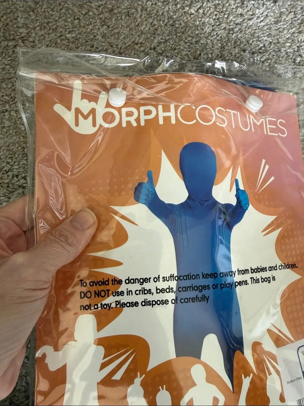 Morphsuits Kids Blue Full Body Costume Sz L 10-12 NWT 🩵